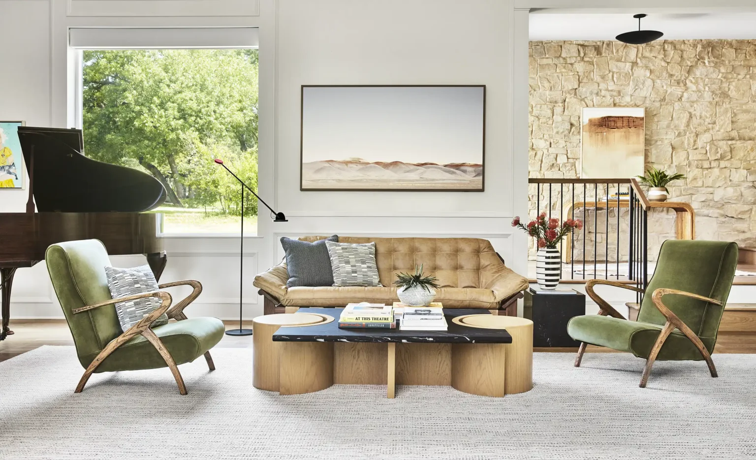 Contemporary luxury living room by Dallas interior designer Yates Desygn