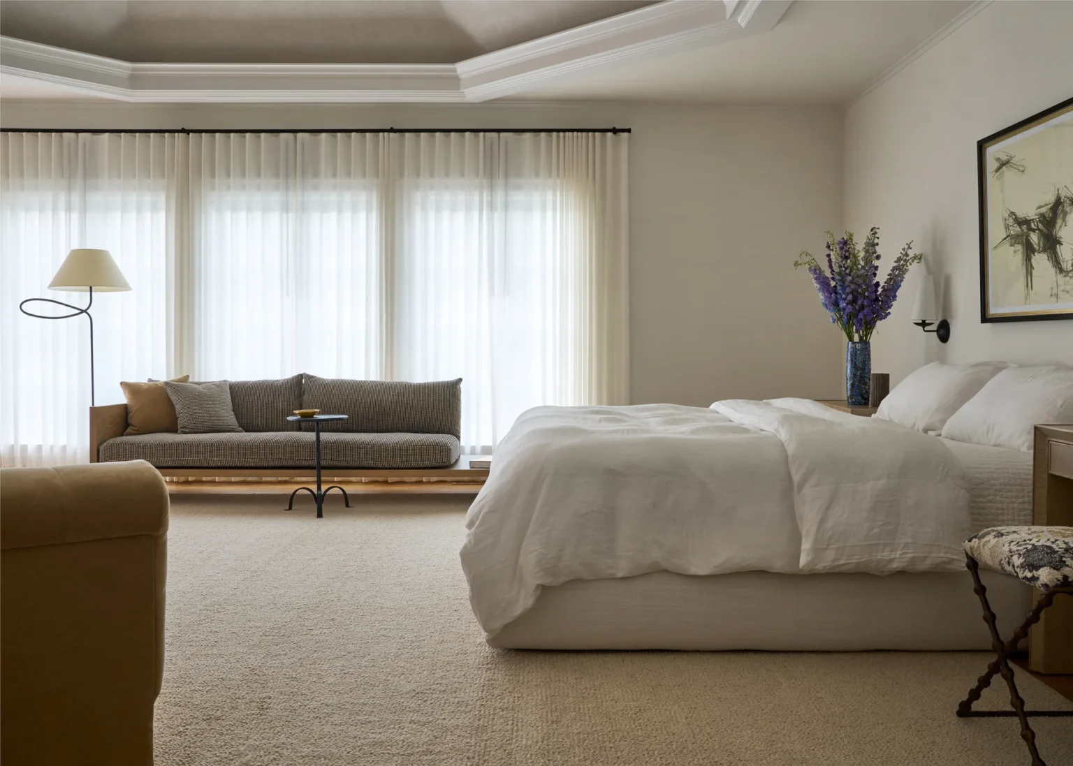 custom designed primary bedroom in Preston Hollow