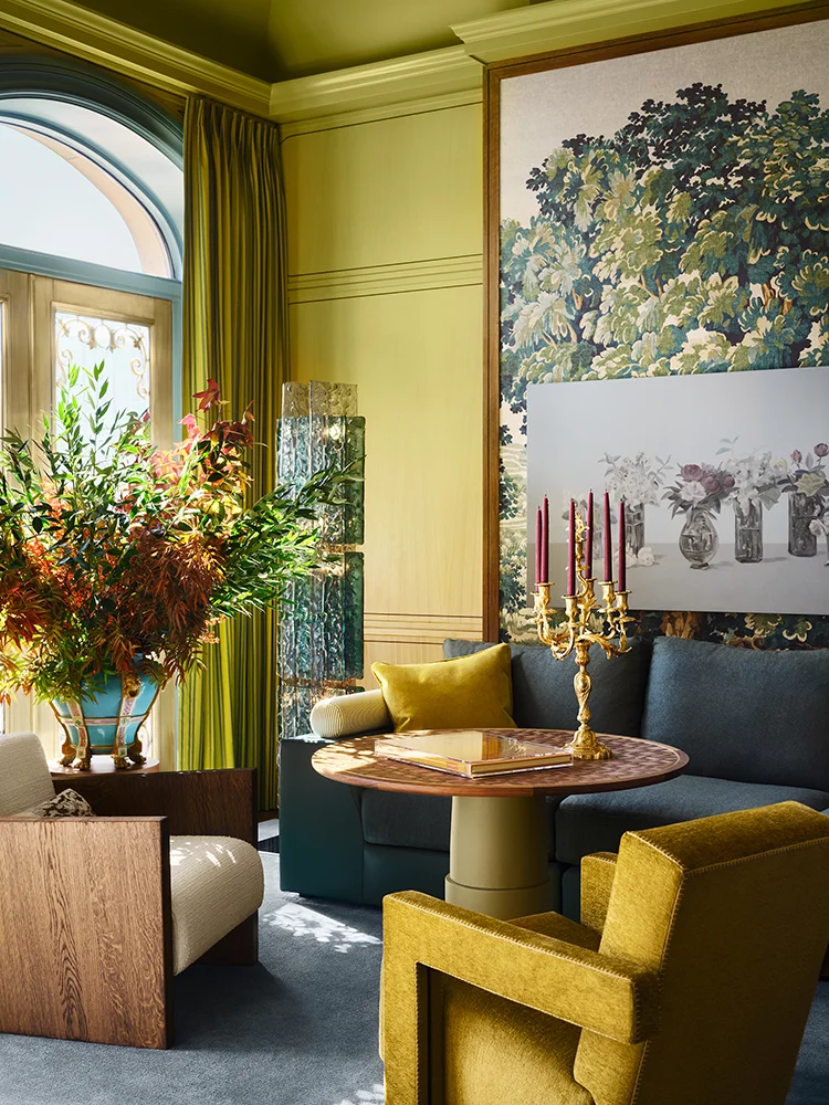 Yates Desygn's "The Parlour" room for Kips Bay Dallas 2025 featuring custom furniture