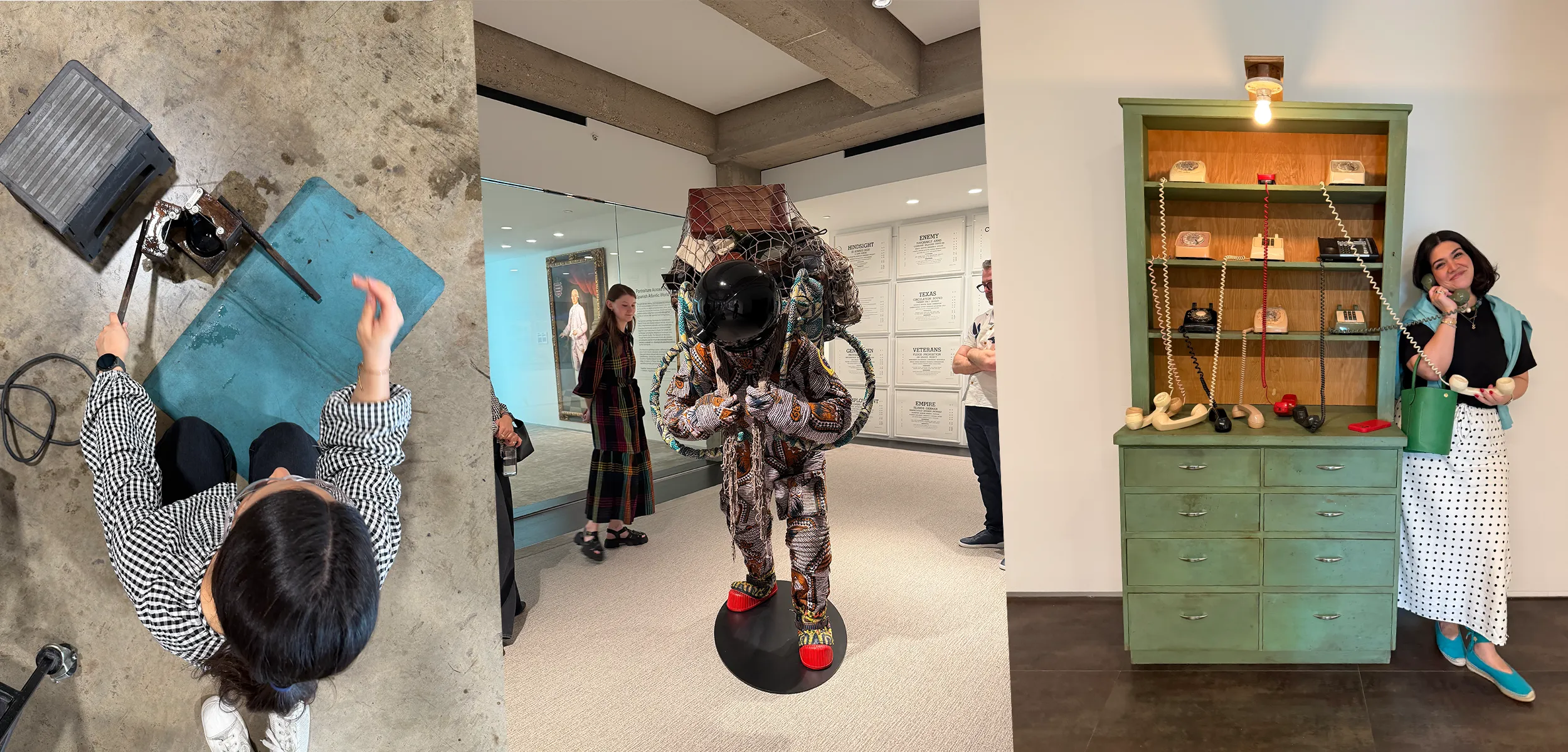 A variety of activities an interior design team is doing to find inspiration