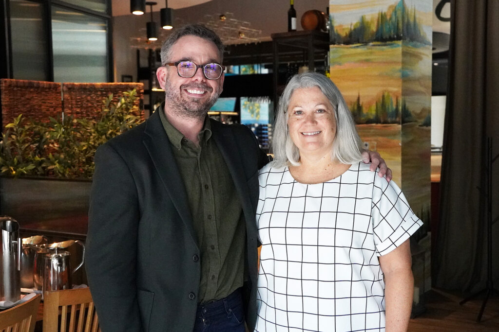 Mike Yates of Yates Desygn and Lisa Howe of the North Texas LGBTQ Chamber of Commerce